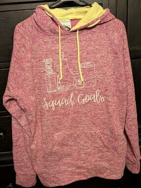 Scentsy Pink 'Squad Goals' Heathered Hoodie with Yellow Accent